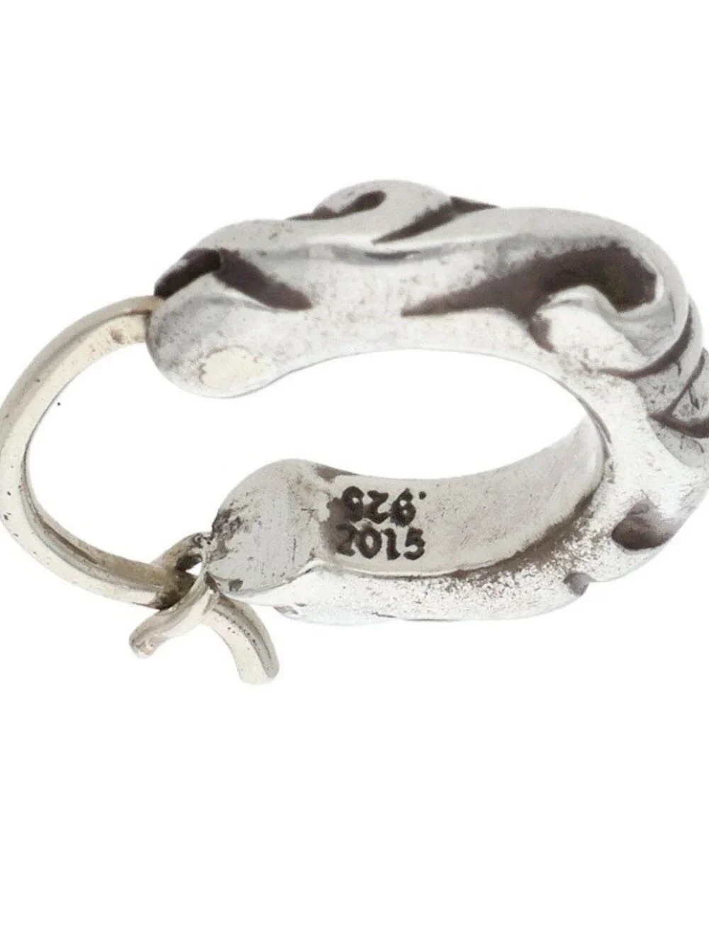 Chrome Hearts Tny Hoop Scrl Thai Nice Kroll Silver Earrings